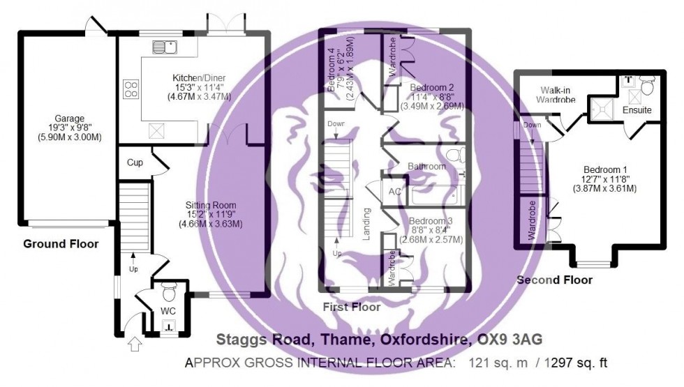 Floorplan for Staggs Road, Thame