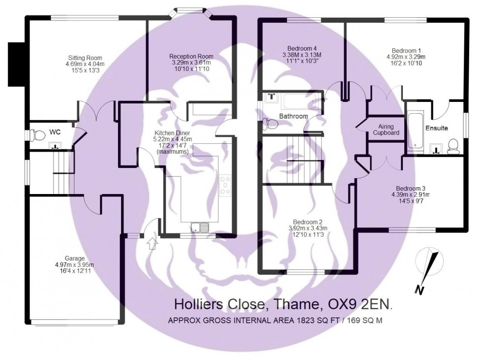 Floorplan for Holliers Close, Thame