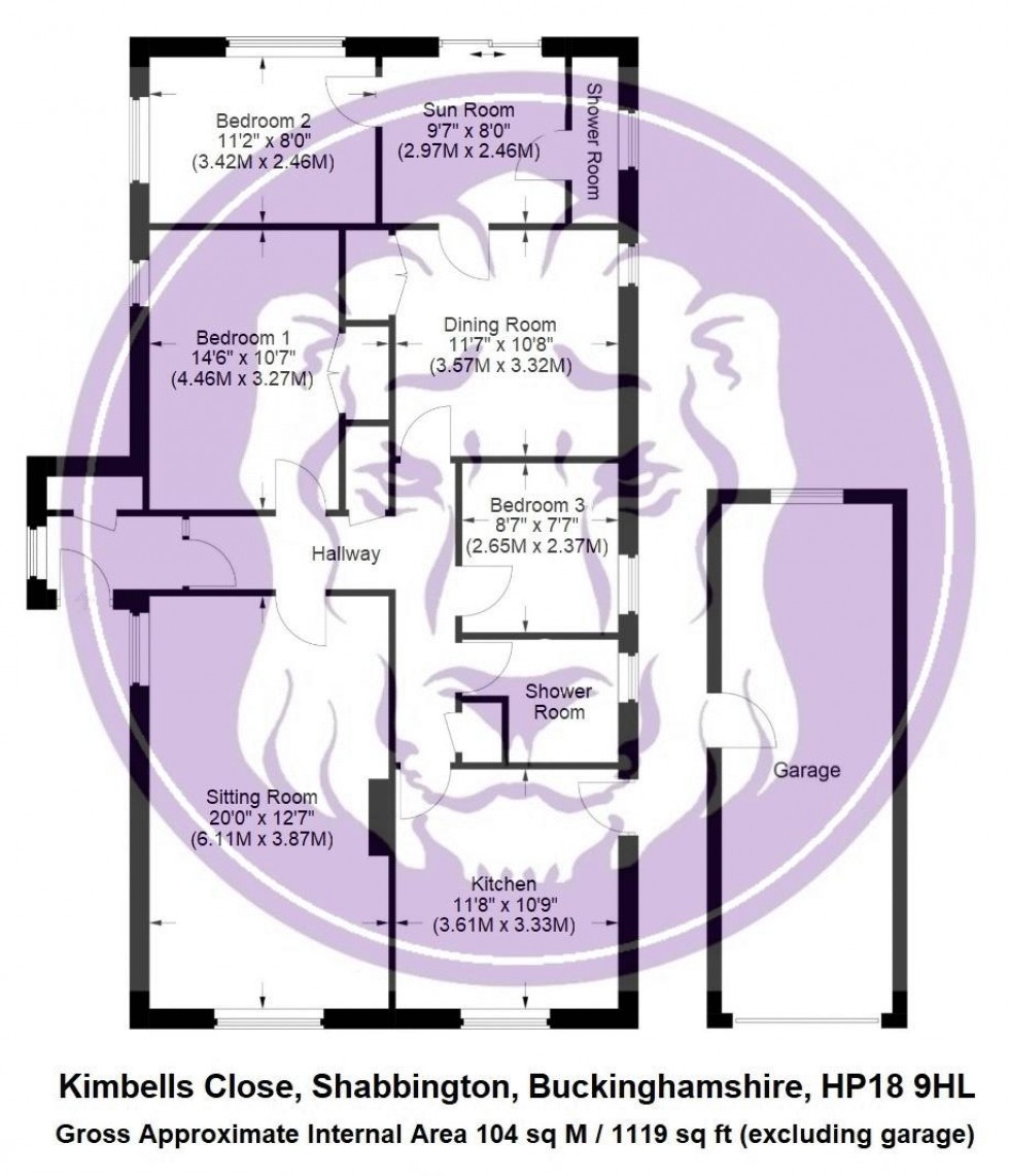 Floorplan for Kimbells Close, Shabbington