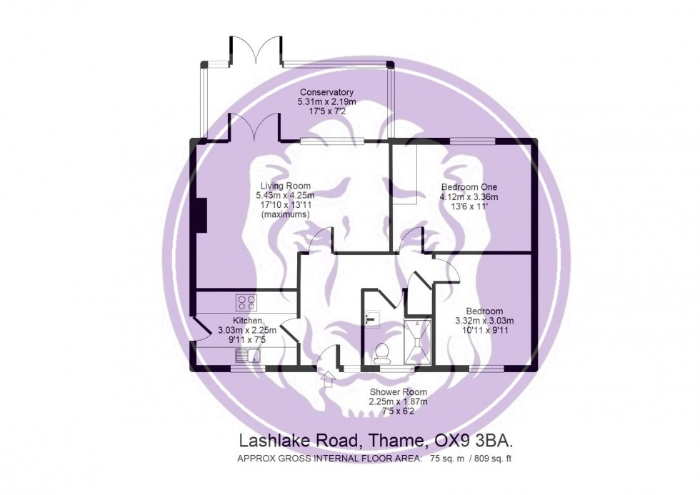 Floorplan for Lashlake Road, Thame