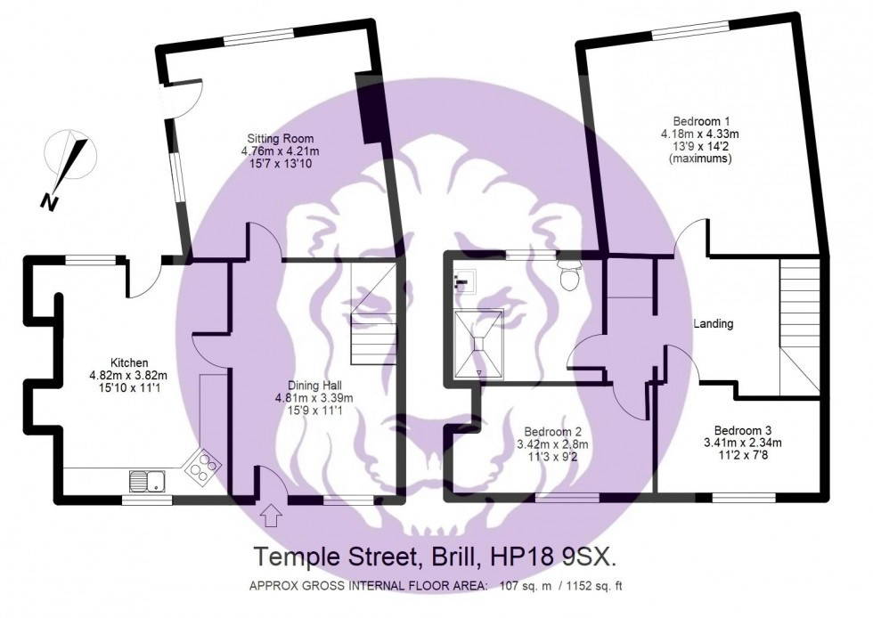 Floorplan for Temple Street, Brill
