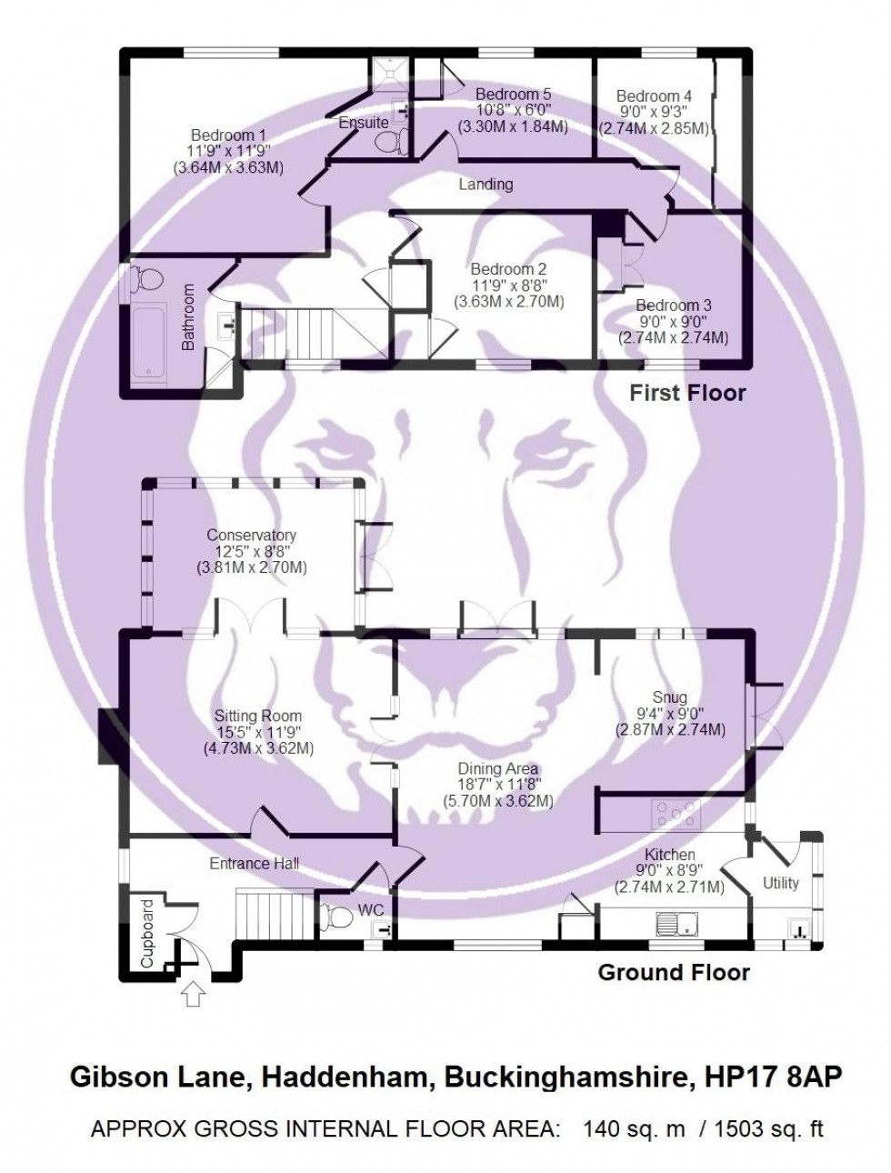 Floorplan for Gibson Lane, Haddenham