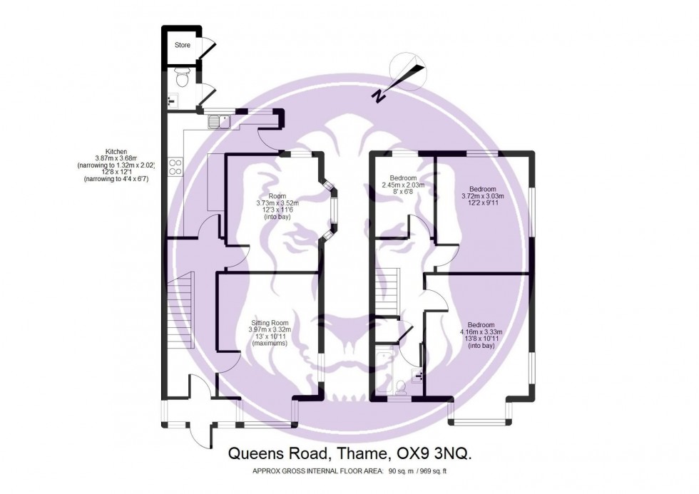 Floorplan for Queens Road, Thame