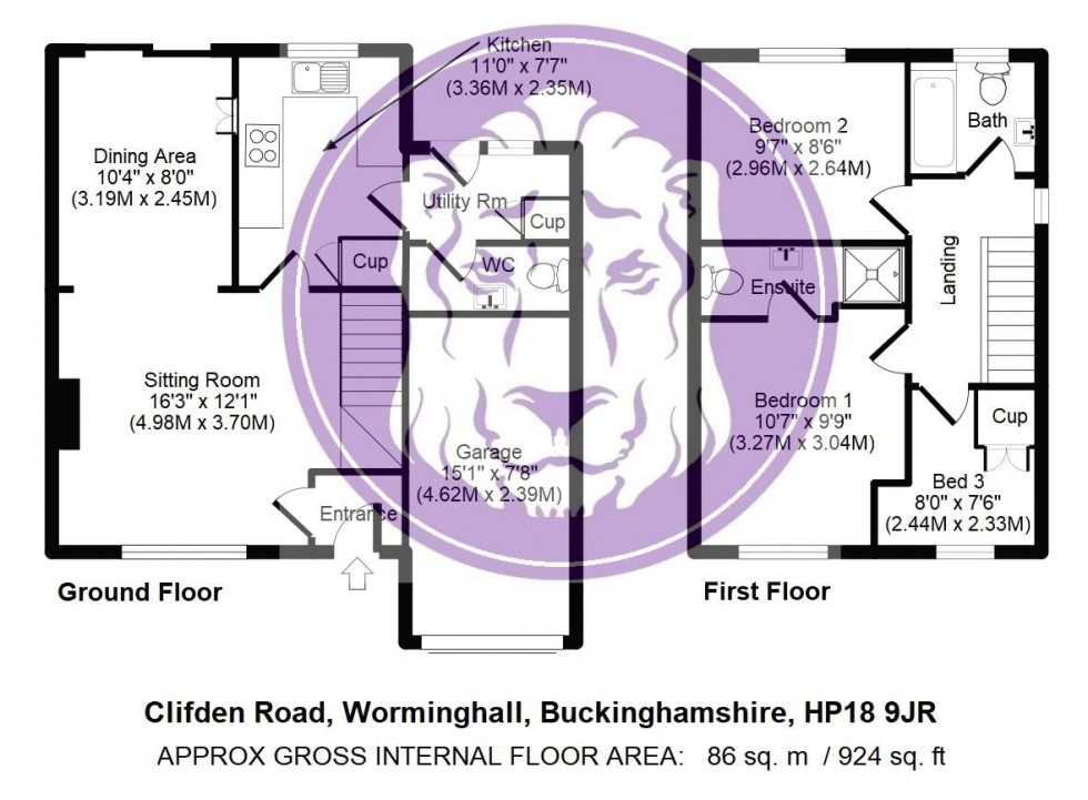 Floorplan for Clifden Road, Worminghall