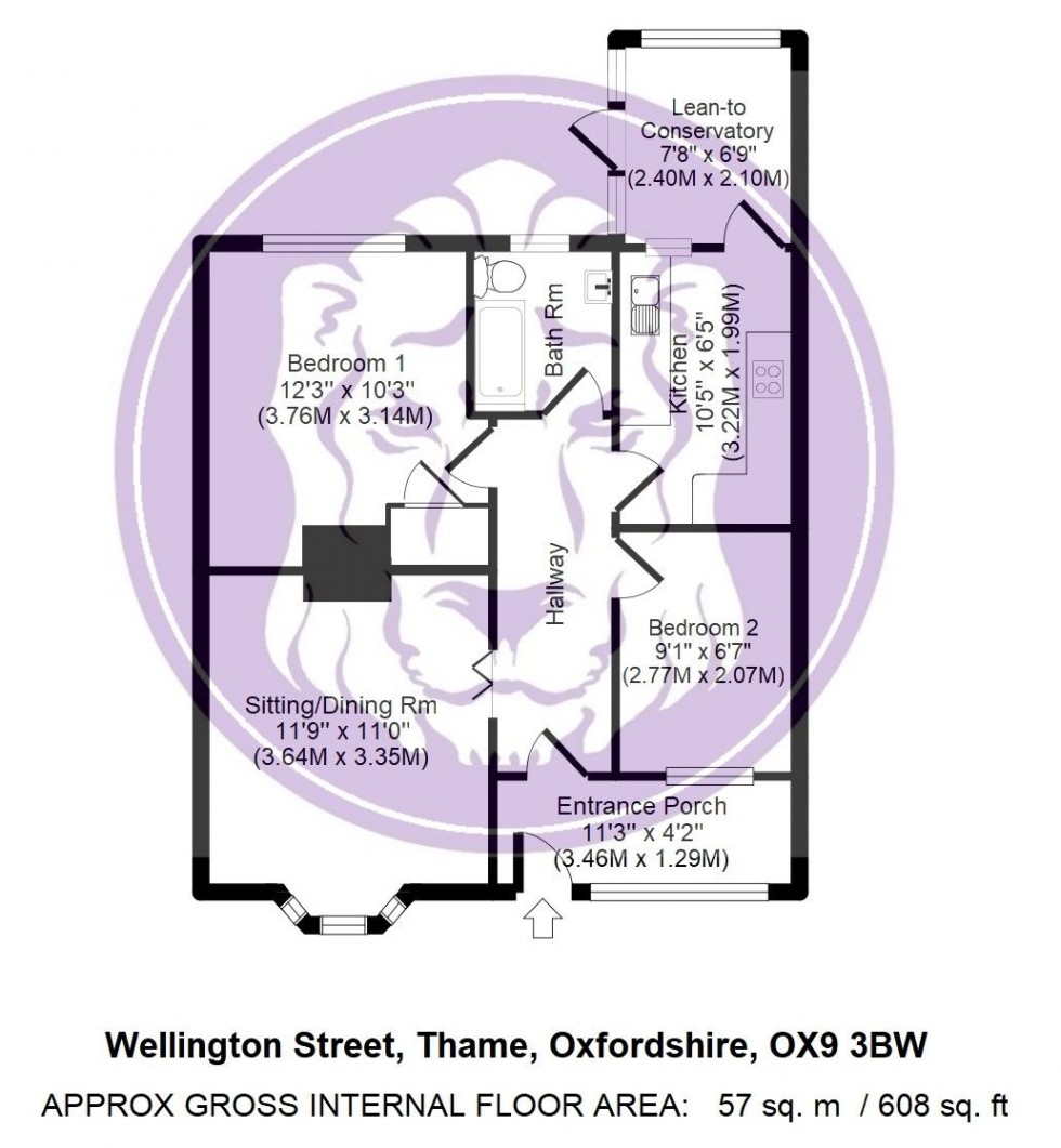 Floorplan for Wellington Street, Thame, Oxfordshire, OX9 3BW