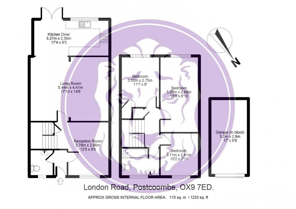 Floorplan for London Road, Postcombe