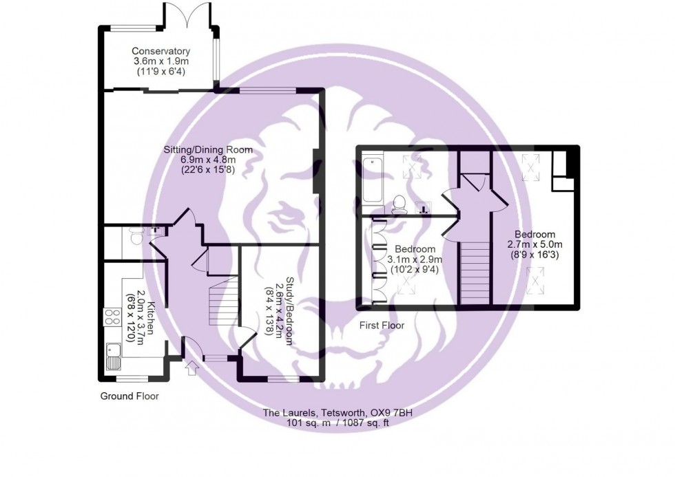 Floorplan for The Laurels, Tetsworth