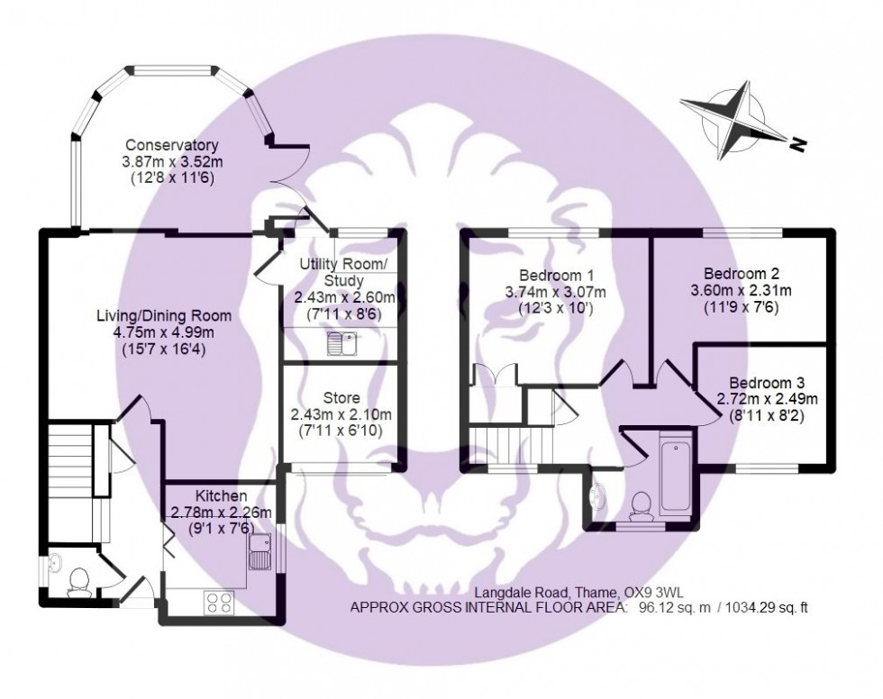 Floorplan for Langdale Road, Thame