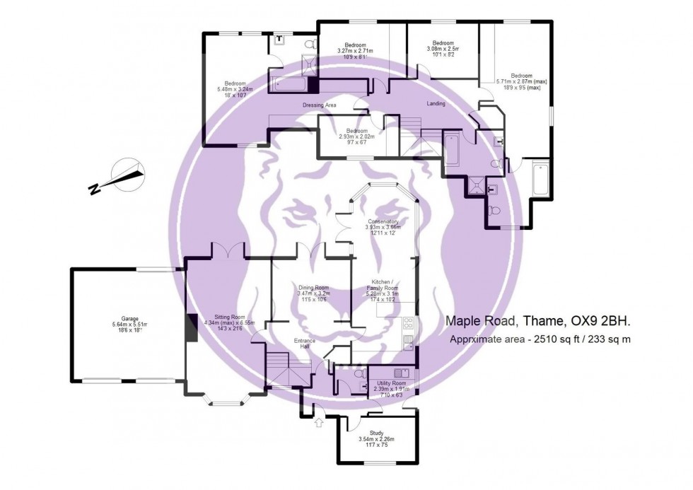 Floorplan for Maple Road, Thame