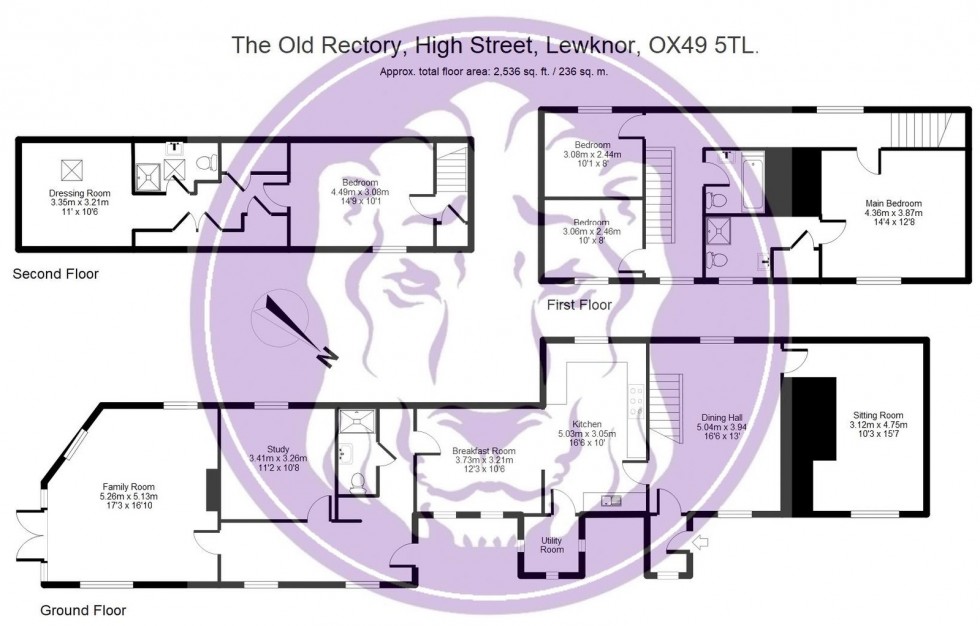 Floorplan for The Old Rectory, Lewknor