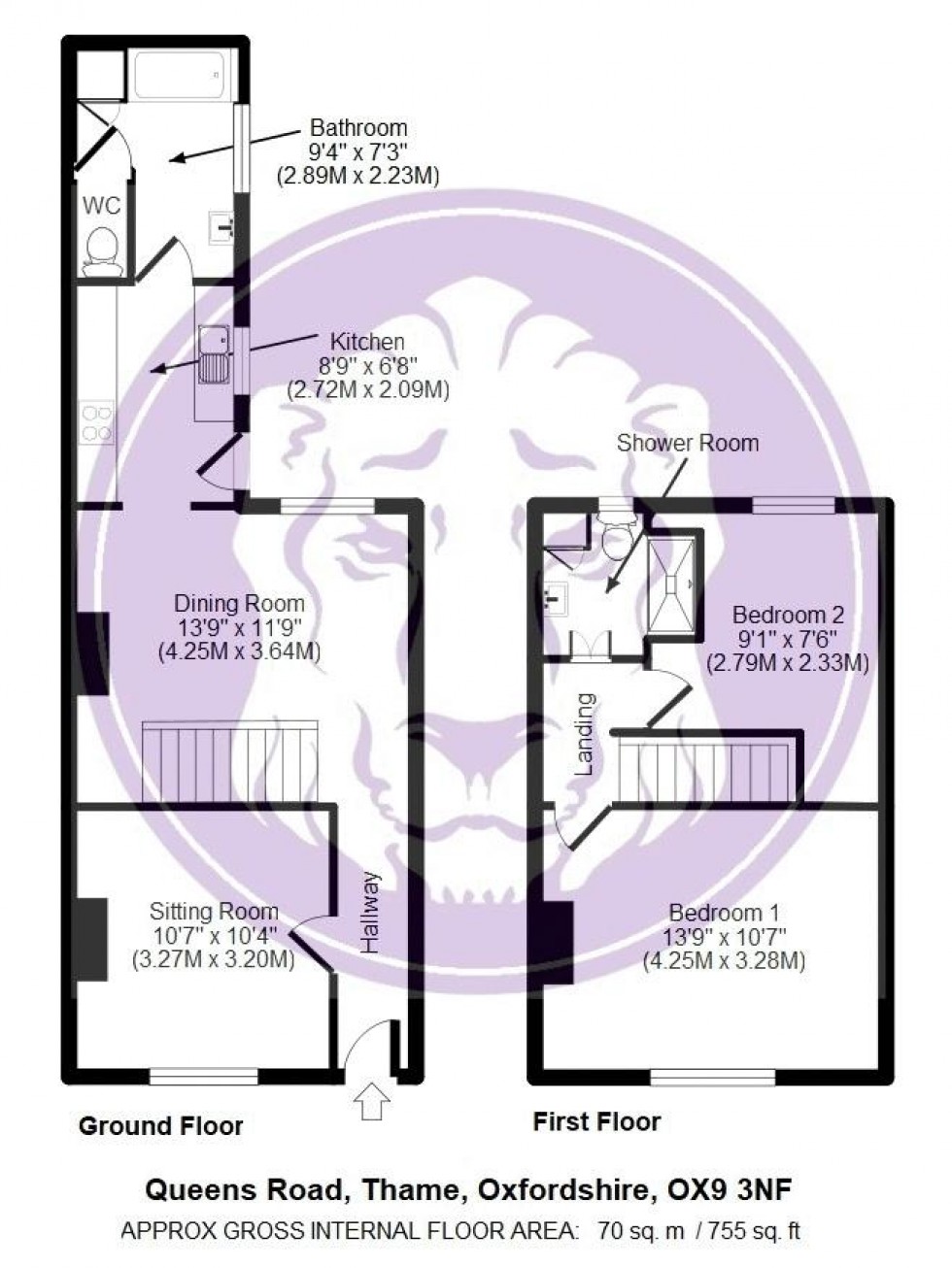 Floorplan for Queens Road, Thame