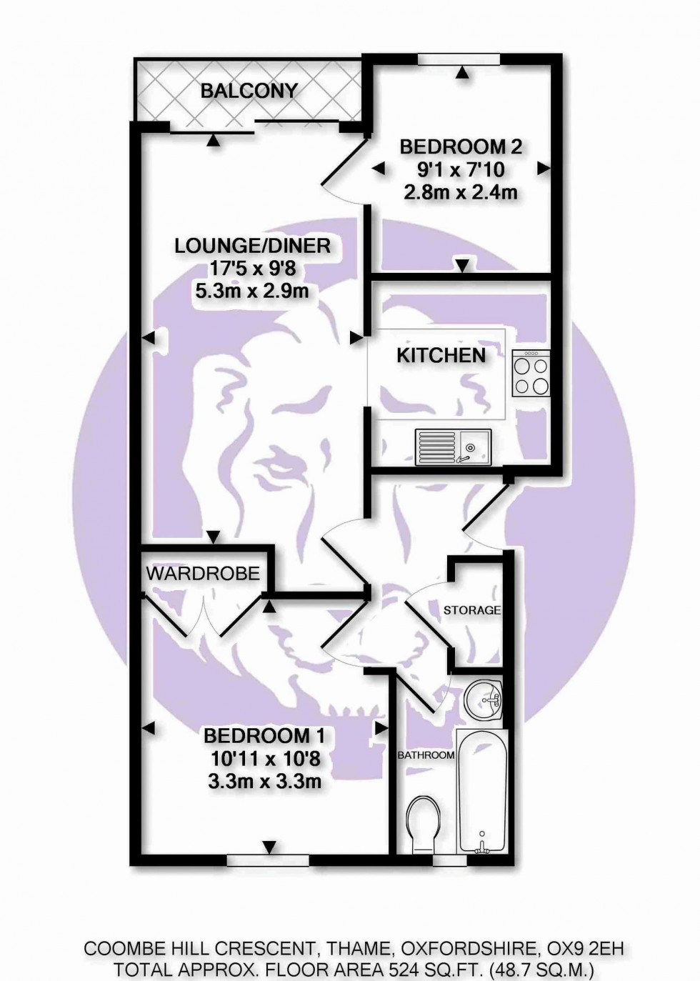 Floorplan for Coombe Hill Crescent, Thame