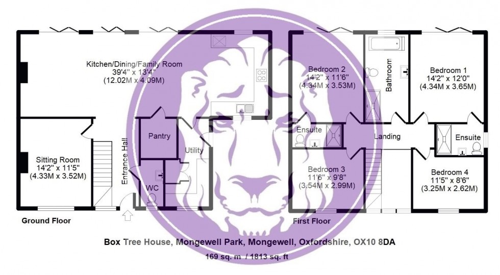 Floorplan for Mongewell Park, Mongewell