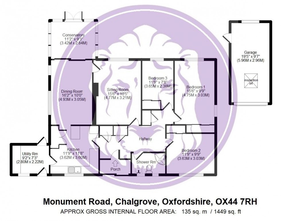Floorplan for Monument Road, Chalgrove