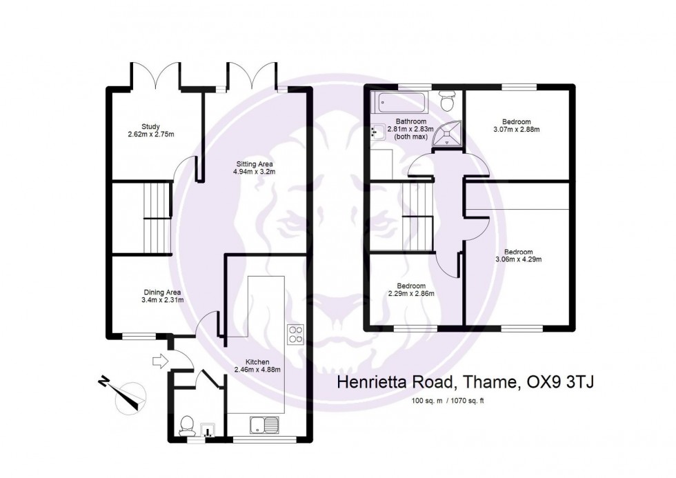 Floorplan for Henrietta Road, Thame