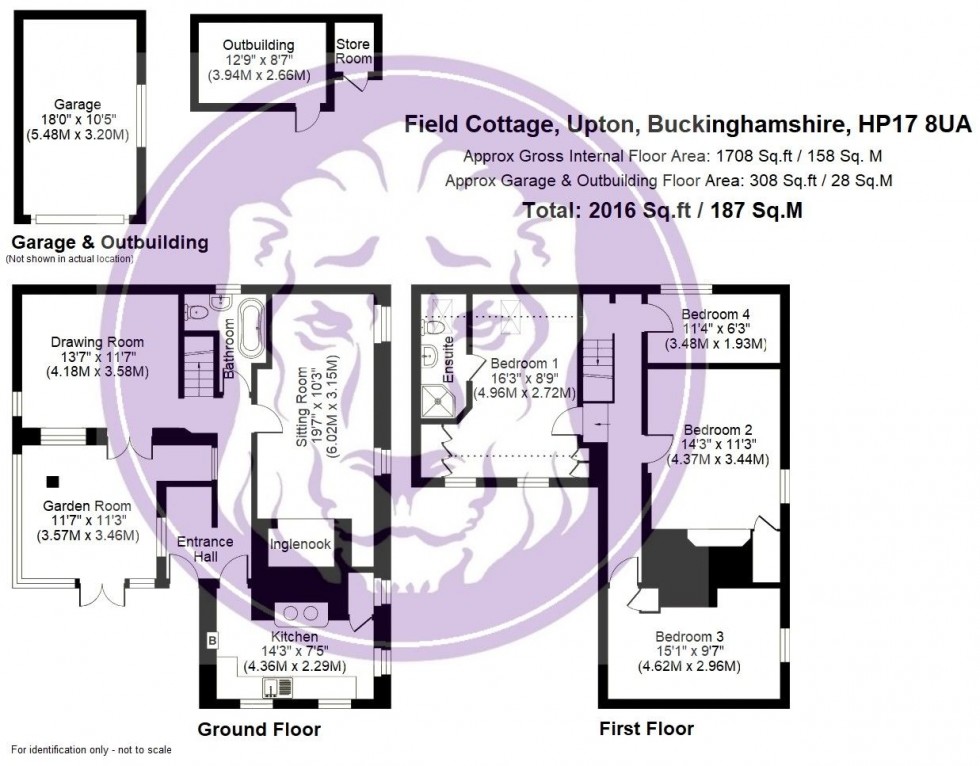 Floorplan for Field Cottage, Upton