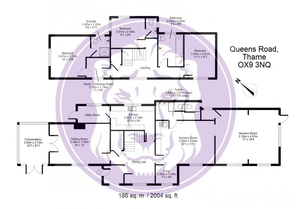Floorplan for Queens Road, Thame, OX9 3NQ