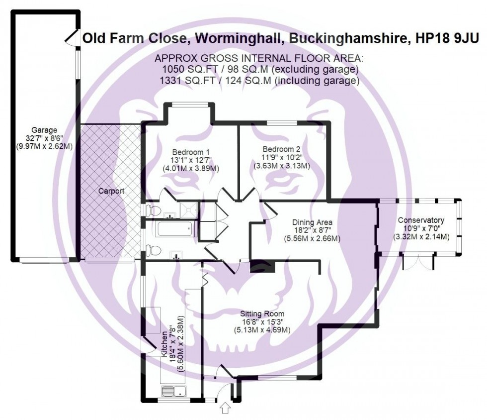 Floorplan for Old Farm Close, Worminghall