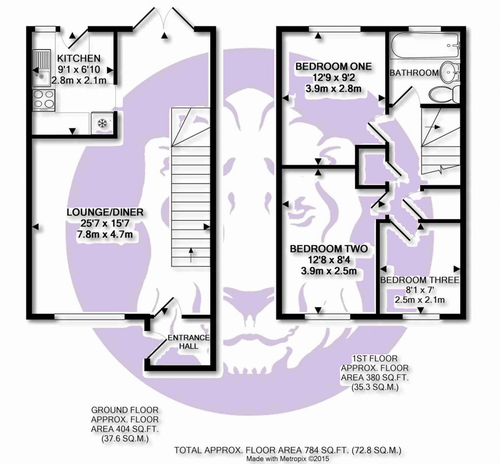 Floorplan for Onslow Drive, Thame