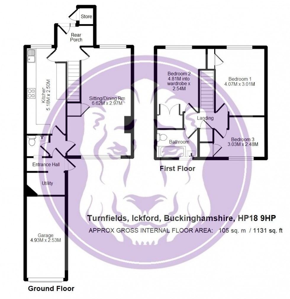 Floorplan for Turnfields, Ickford