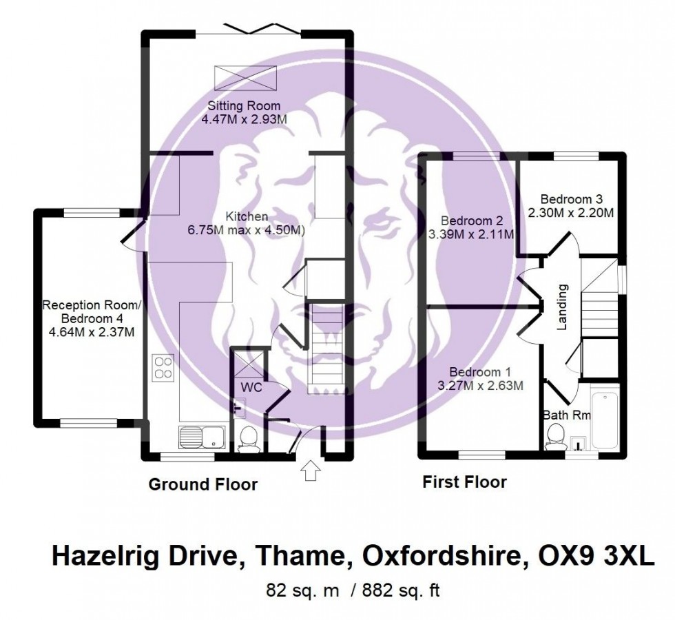 Floorplan for Hazelrig Drive, Thame