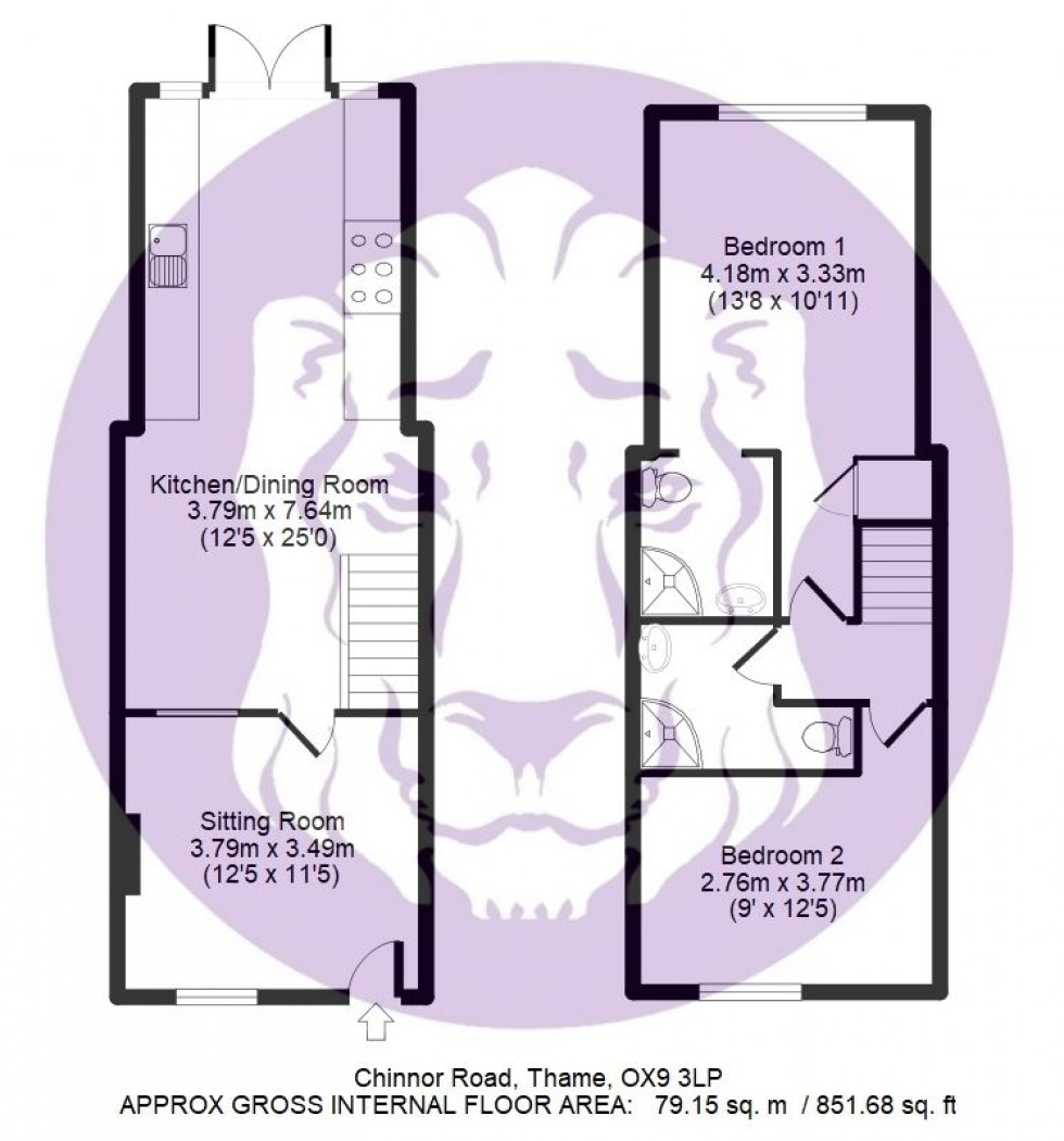 Floorplan for Chinnor Road, Thame