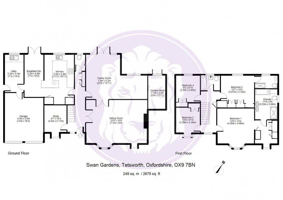 Floorplan for Swan Gardens, Tetsworth, OX9 7BN