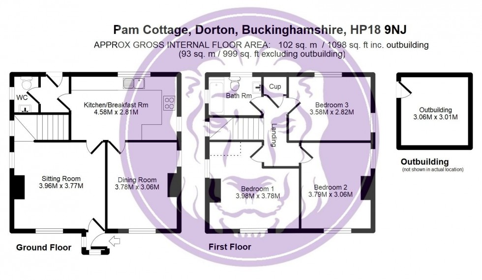 Floorplan for Pam Cottage, Dorton